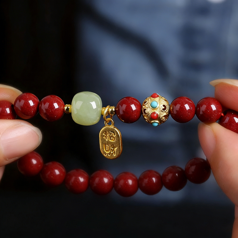 Cinnabar Energy Bracelet for Wealth and Transition