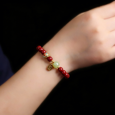 Cinnabar Energy Bracelet for Wealth and Transition