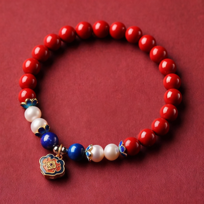 Longevity Locket Cinnabar Blessing Bracelet (Two Editions)