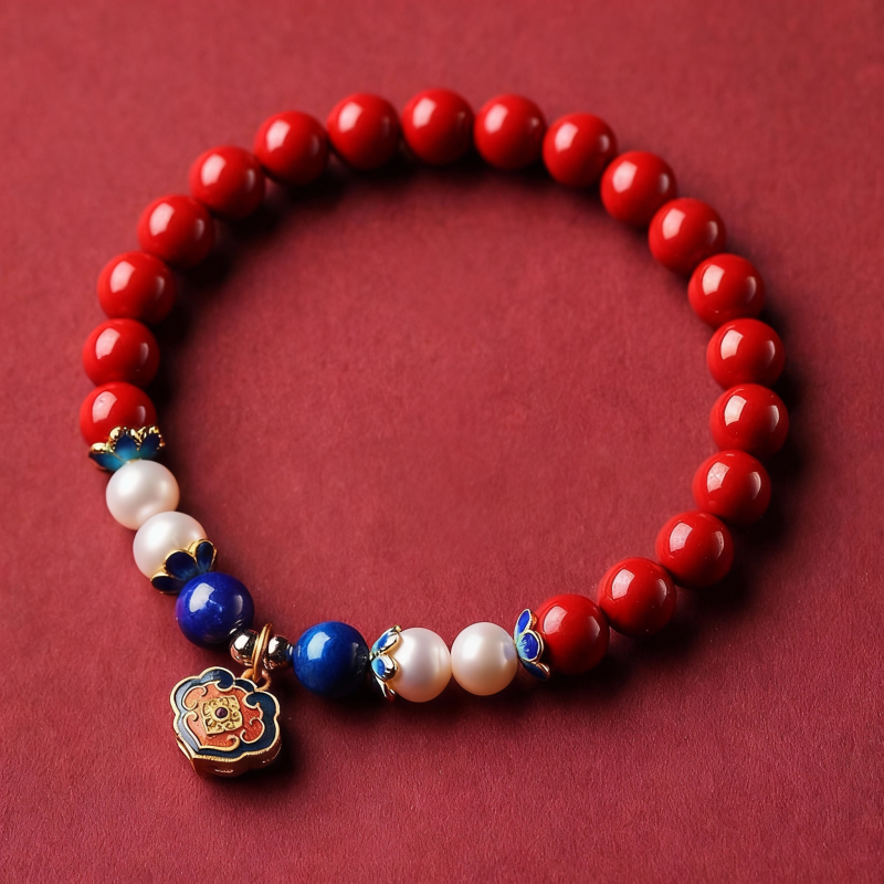 Longevity Locket Cinnabar Blessing Bracelet (Two Editions)