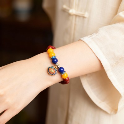 Longevity Locket Cinnabar Blessing Bracelet (Two Editions)