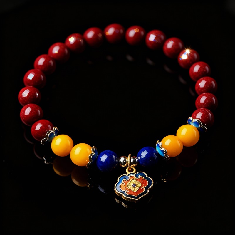 Longevity Locket Cinnabar Blessing Bracelet (Two Editions)