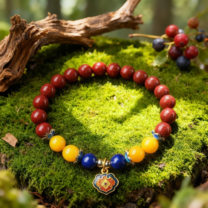 Longevity Locket Cinnabar Blessing Bracelet (Two Editions)