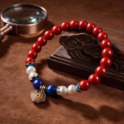 Longevity Locket Cinnabar Blessing Bracelet (Two Editions)