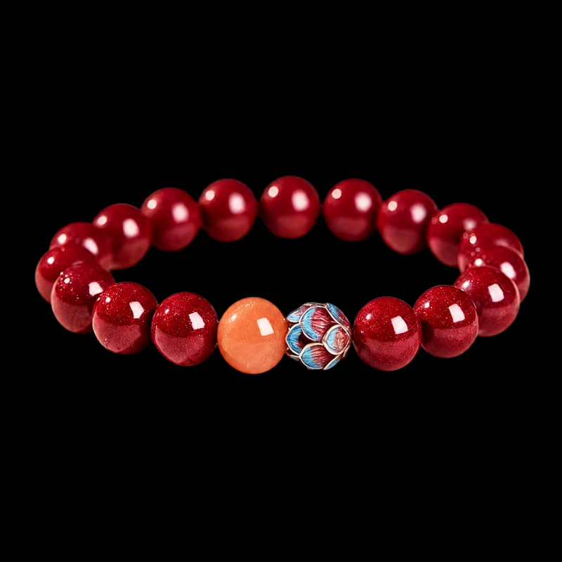 The Key to the Tranquil Realm Cinnabar Bracelet