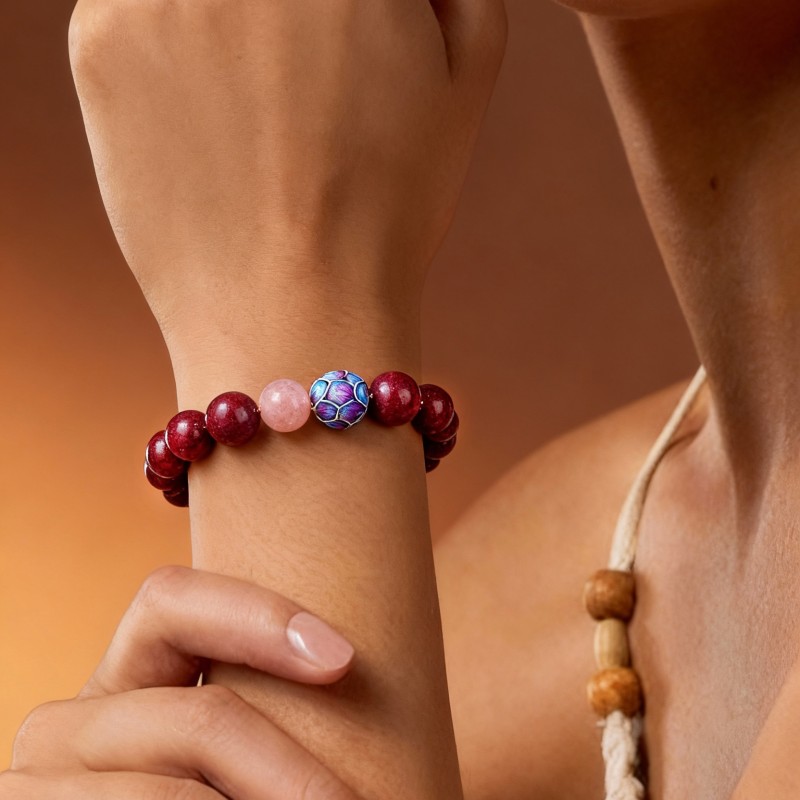 The Key to the Tranquil Realm Cinnabar Bracelet