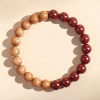 The Night Ward Cinnabar & Peach Wood Bracelet