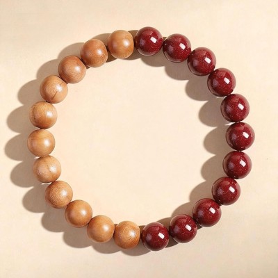 The Night Ward Cinnabar & Peach Wood Bracelet