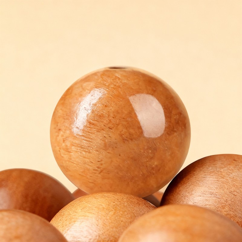 The Night Ward Cinnabar & Peach Wood Bracelet