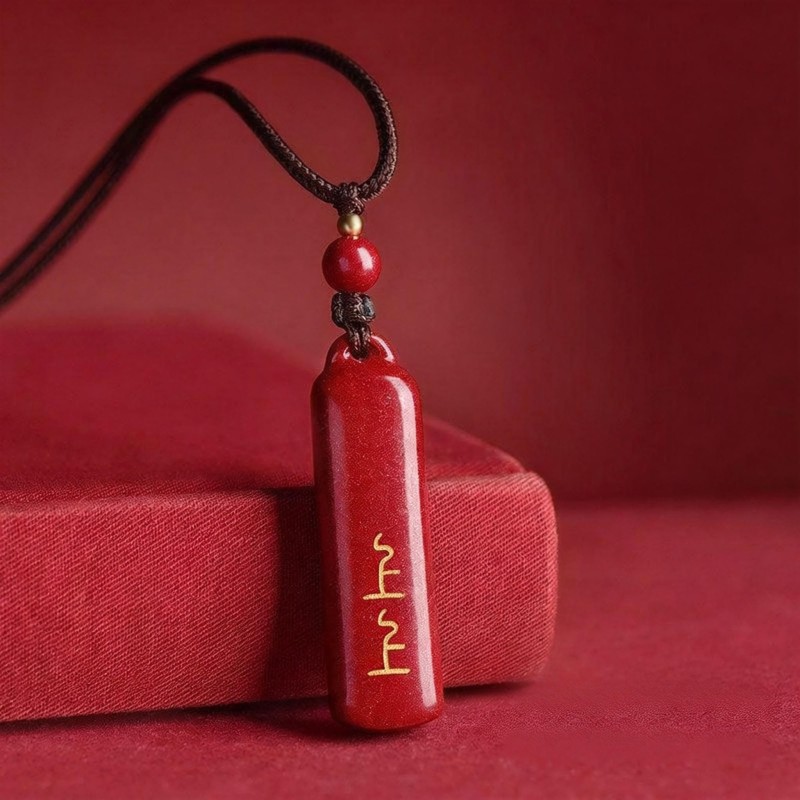 Top-Tier Luck Cinnabar Pendant