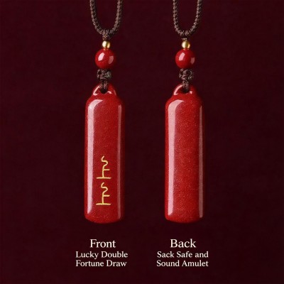 Top-Tier Luck Cinnabar Pendant