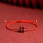 Cinnabar Four-Leaf Clover Red String Bracelet