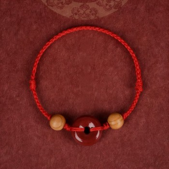 Red Thread & Cinnabar Peace Knot