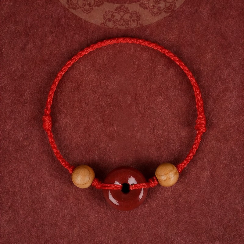 Red Thread & Cinnabar Peace Knot