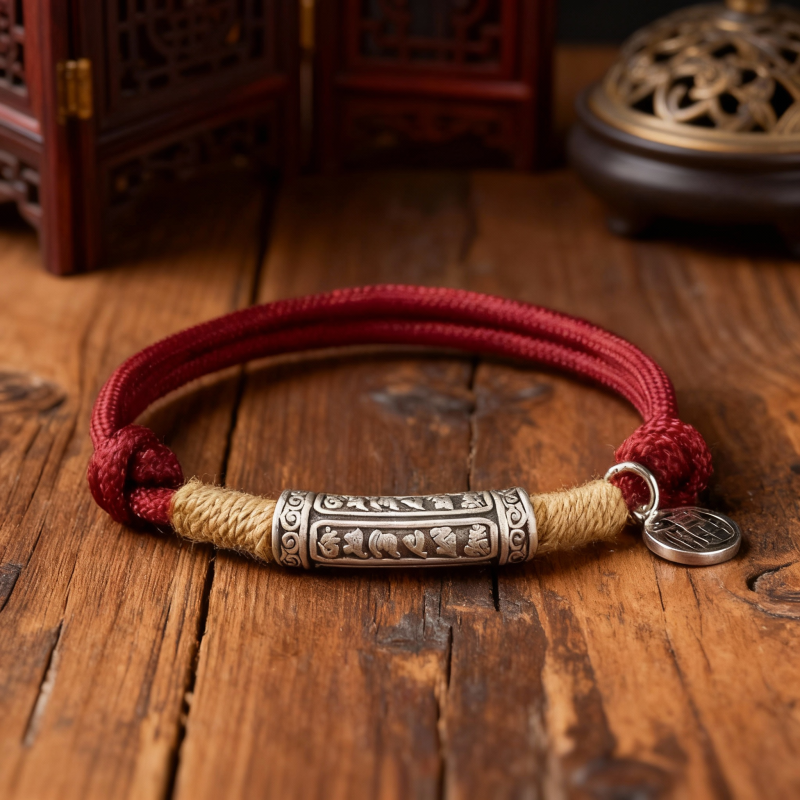 Six-Syllable Serenity Red String Bracelet