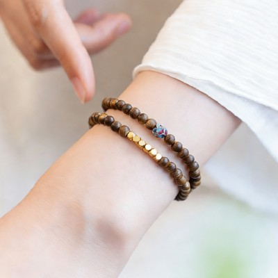 Twin Lotus Heart Bracelet For Serenity