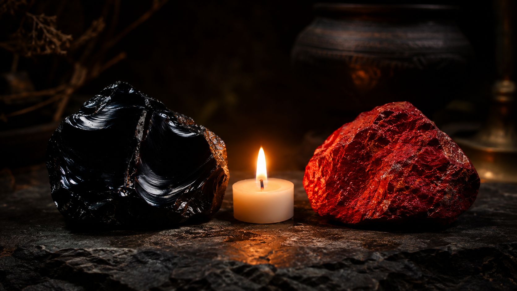 Black obsidian and cinnabar protection bracelets